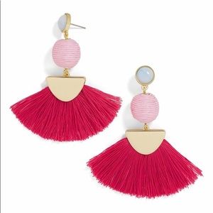 BaubleBar Mamba Pink Fringe Earrings